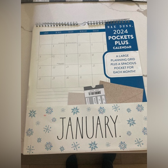 Rae Dunn Office Nwt Rae Dunn Pockets Plus Calendar 224 Monthly